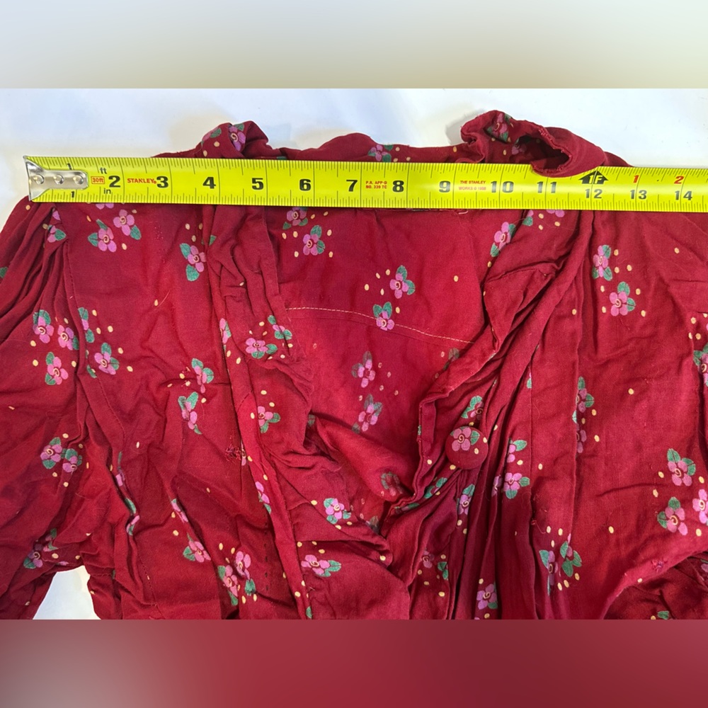 Handmade vintage Red Robe - Picture 6 of 6